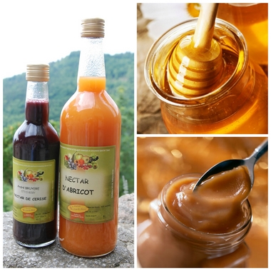 crème de châtaignes miel d'Ardèche nectar jus de fruits bio